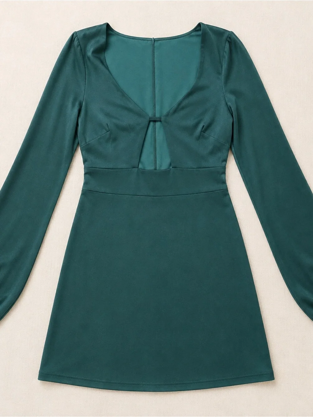 Le Lis Teal Long-Sleeve Mini Dress NWT